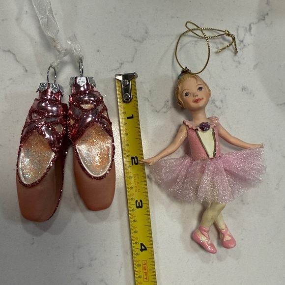 Ballet slippers and ballerina Christmas ornaments - Picture 2 of 6